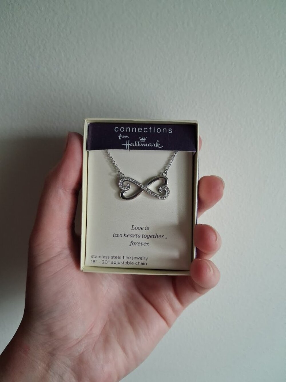 Hallmark Stainless Steel Infinity Heart necklace